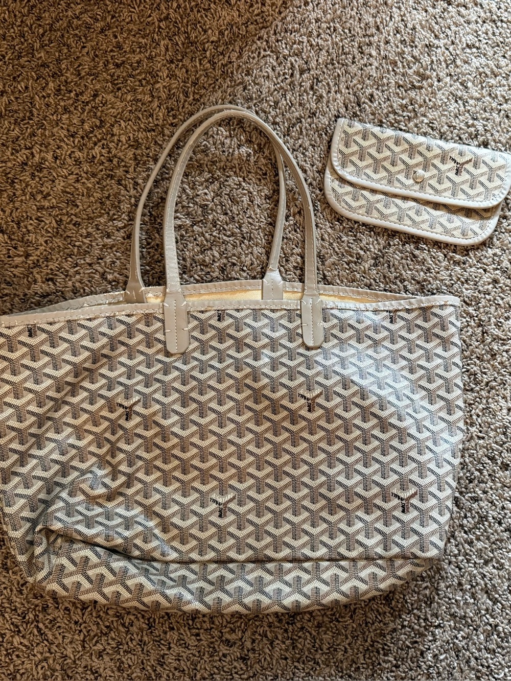 Goyard Tote Bag with Matching Pouch